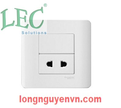 Ổ cắm đơn 2 chấu 10A trắng - E84426U_G19