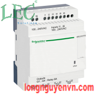 Bộ lập trình Zelio SR2D101FU 10 I/O, 120-240Vac, 6 inputs, 4 relay outputs, without clock