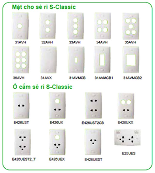 Công tắc, ổ cắm series S-Classic