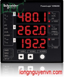 Meter, ION6200 Energy Modbus RS-485, Enhanced Package 2 Intgrtd Display