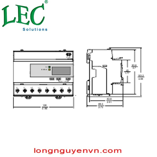 A9MEM3235 - Triphase kWh meter CT MBus MID